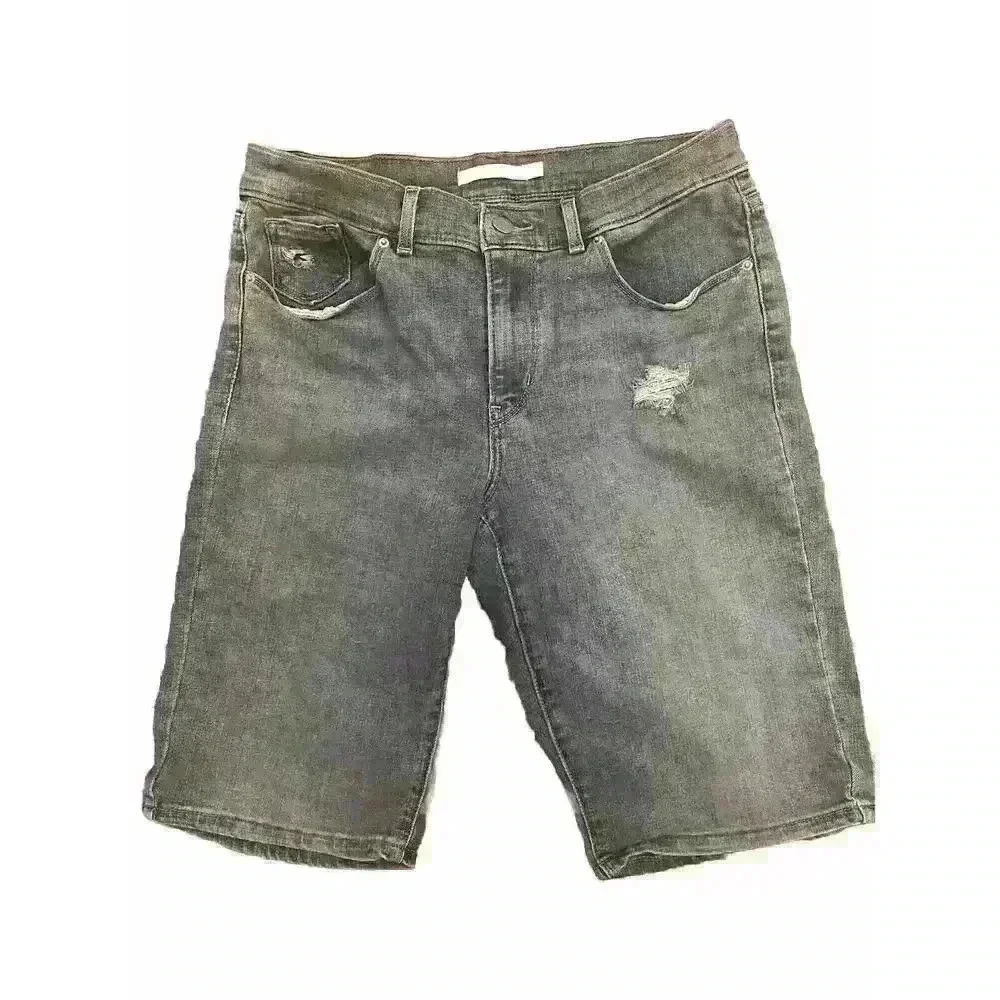 Levis Shorts Womens Size 28 Bermuda Mid Rise Stretch 12 Inch Inseam Denim